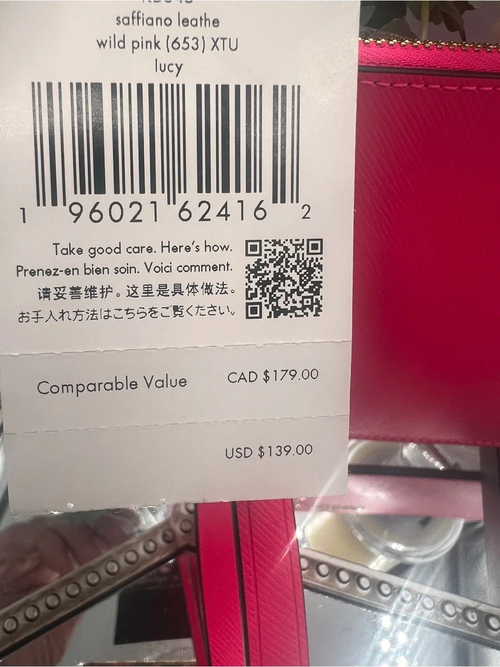 Kate Spade NWT Lucy Wristlet - Pink